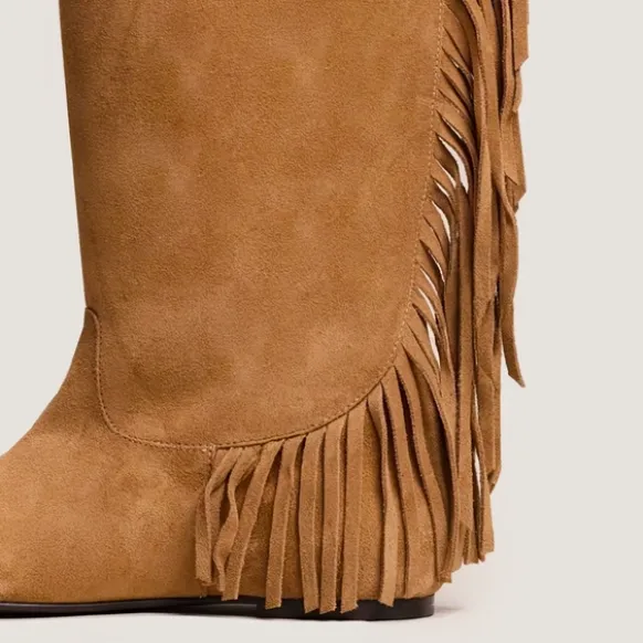 Bottes à franges et bouts ronds