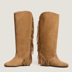 Bottes à franges et bouts ronds