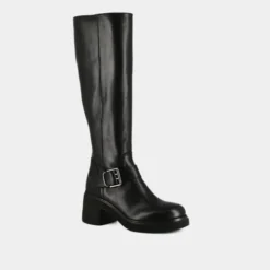 Bottes à semelles épaisses et boucles la...