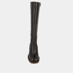 Bottes à talons débordants