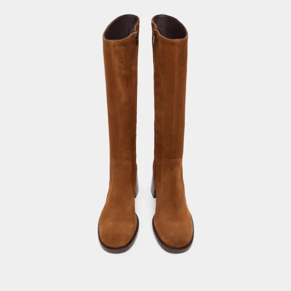 Bottes à talons et bouts arrondis