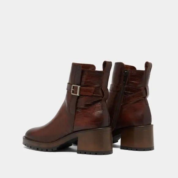 Bottines à bouts ronds et boucles