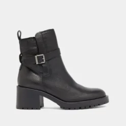 Bottines à bouts ronds et boucles