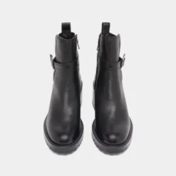 Bottines à bouts ronds et boucles