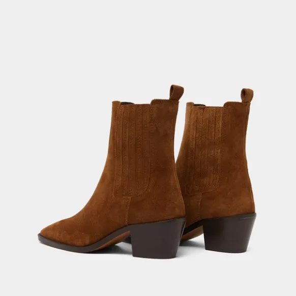 Bottines à talons et fronces