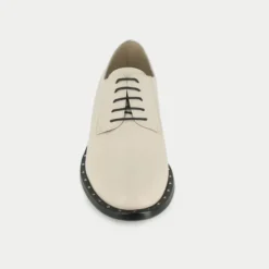 Derbies en cuir beige