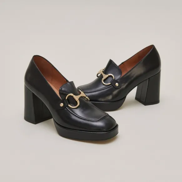 Mocassins à talons et mors