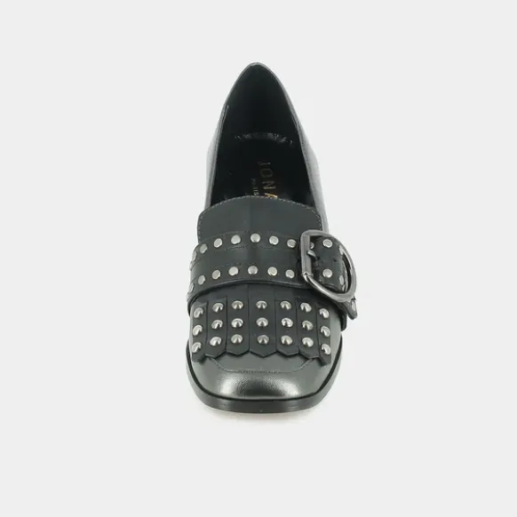 Mocassins à talons et pattes frangées