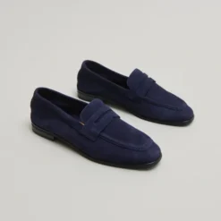 Mocassins à talons plats et bouts arrond...