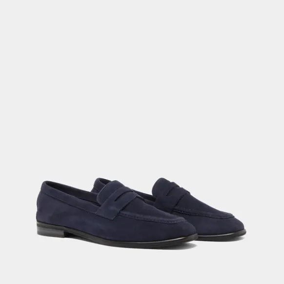 Mocassins à talons plats et bouts arrond...