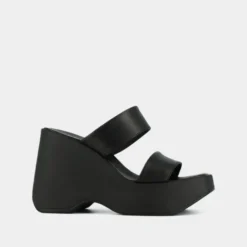 Mules compensées à brides