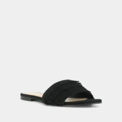 Mules en velours noir