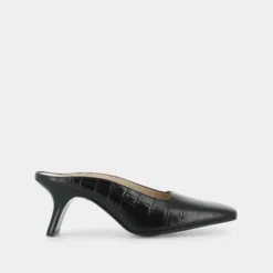 Mules à talon incliné
