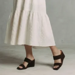 Mules à talons compensés