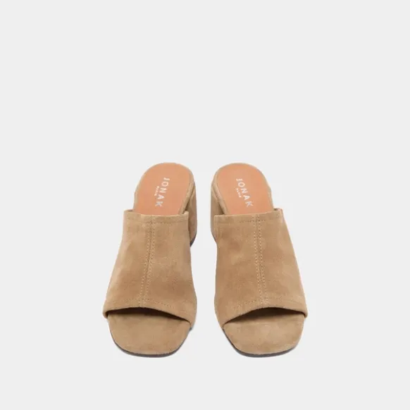 Mules à talons et bouts ouverts