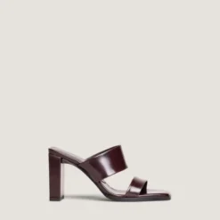 Mules à talons et doubles lanières