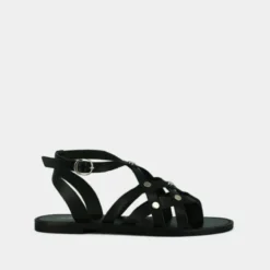 Nu-pieds à boucles et multiples brides