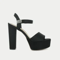 Sandales en textile noir