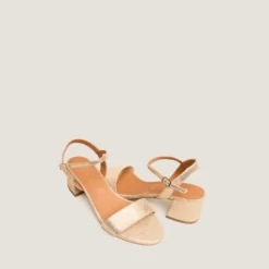 Sandales à talons et bouts ronds