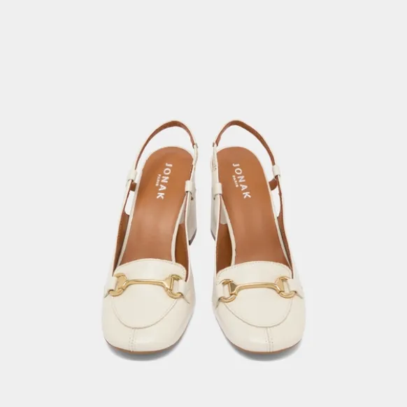 Slingbacks à mors dorés